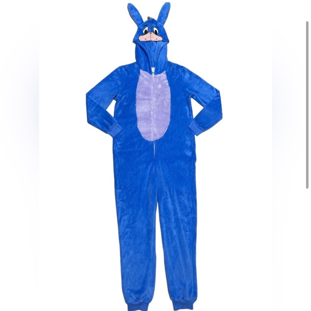 Eeyore Onesie Women’s M Disney Winnie The Pooh Sleepwear Zip Up Costume